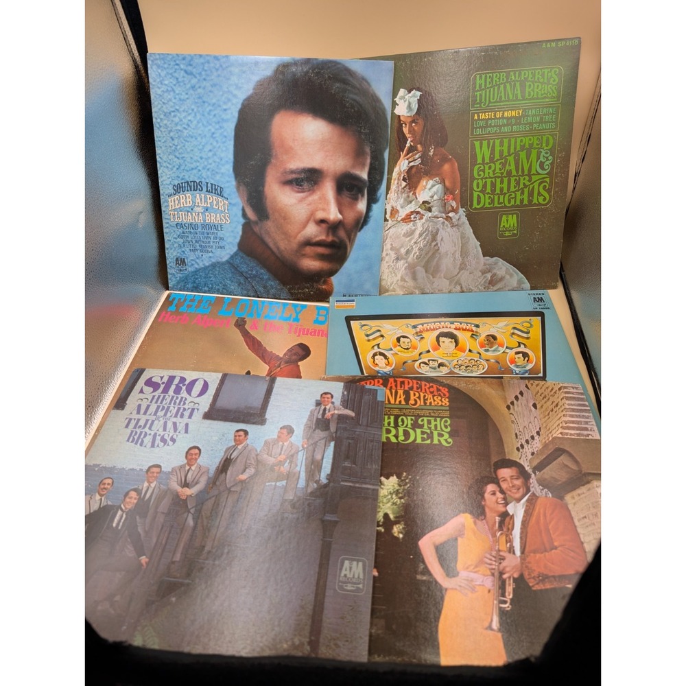 6 Herb Alpert's Tijuana Brass Vinyl Lot Whipped Cream Casino Royale Bull Music